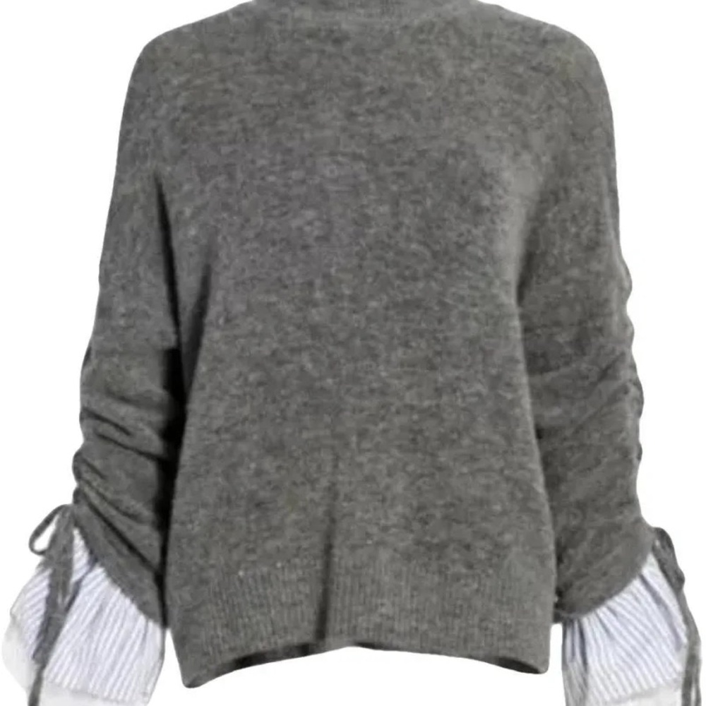 Cinq à Sept wool sweater with amazing cuff detail